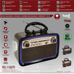RADIO SAMI 3 BANDAS CORRIENTE Y PILAS