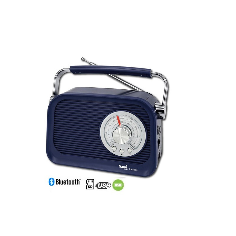 Radio Sami 3 Bandas Vintage Azul