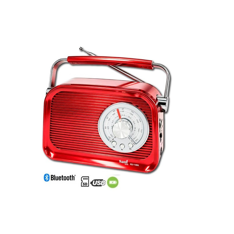 Radio Sami 3 Bandas Vintage Roja