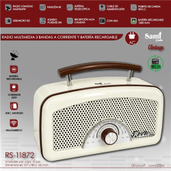 RADIO SAMI 3 BANDAS VINTAGE BLANCA