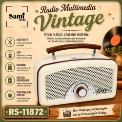 RADIO SAMI 3 BANDAS VINTAGE BLANCA