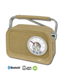 Radio Sami 3 Bandas Vintage Madera Clara