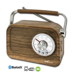 Radio Sami 3 Bandas Vintage Madera Oscura