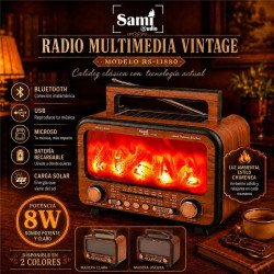 RADIO SAMI 4 BANDAS LUZ ESTILO CHIMENEA