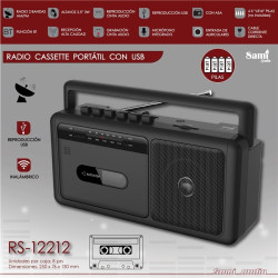 RADIO CASSETTE SAMI 2  BANDAS GRABACIÓN USB