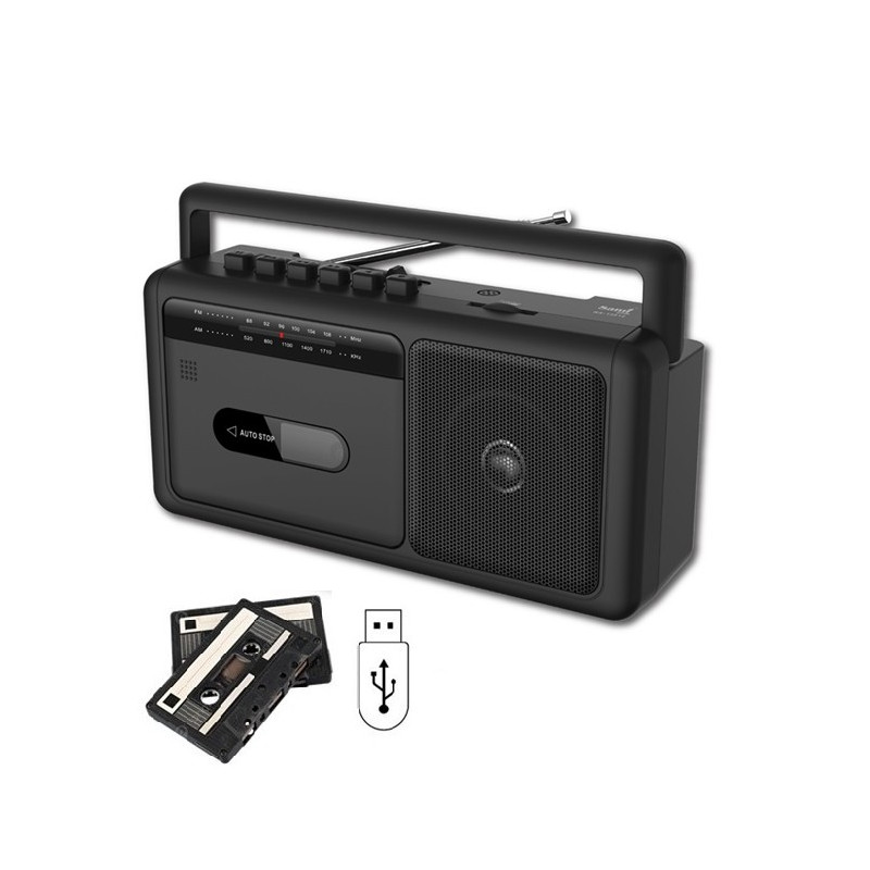 Radio Cassette Sami 2 Bandas Grabación USB