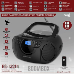 RADIO CD SAMI PORTÁTIL CON CASSETTE