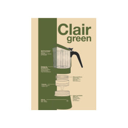 CAFETERA INOXIBAR ITALIANA CLAIR GREEN 6 TAZAS