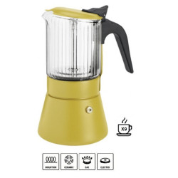 Cafetera Inoxibar Italiana Clair Mustard 9 Tazas