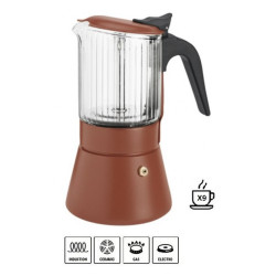 Cafetera Inoxibar Italiana Clair Terra 9 Tazas