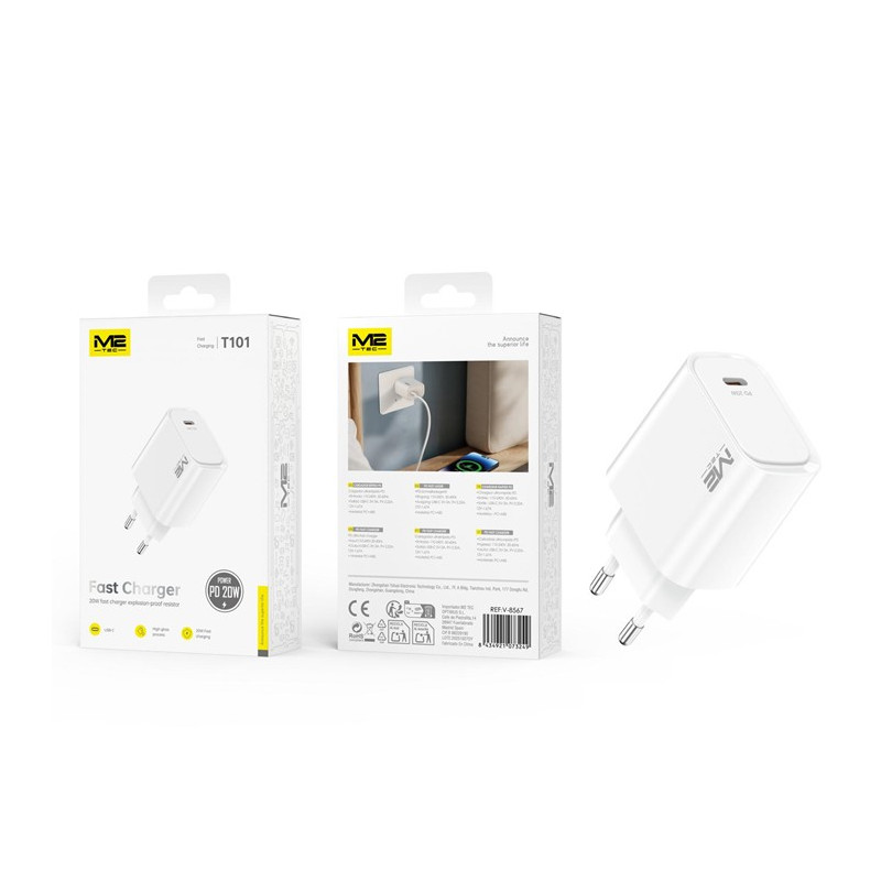 Alimentador M2TEC USB C 20W QC