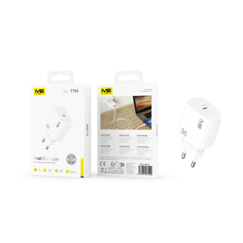 Alimentador M2TEC GAN USB C 45W QC