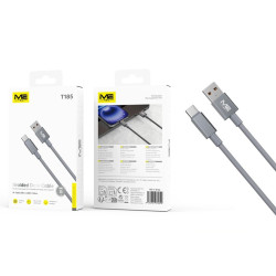 Cable M2TEC USB a Tipo C 3A Trenzado Gris