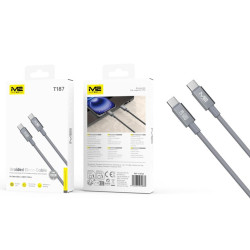 Cable M2TEC USB Tipo C a USB C PD 60W Trenzado Gris