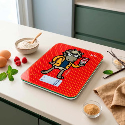 BÁSCULA DE COCINA JATA KUKUXUMUSU ROJA