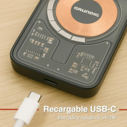 POWER BANK GRUNDIG TRANSPARENTE  5000 mAh